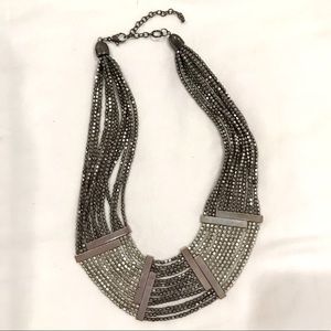Silver Beaded Collar Necklace from Anthropologie